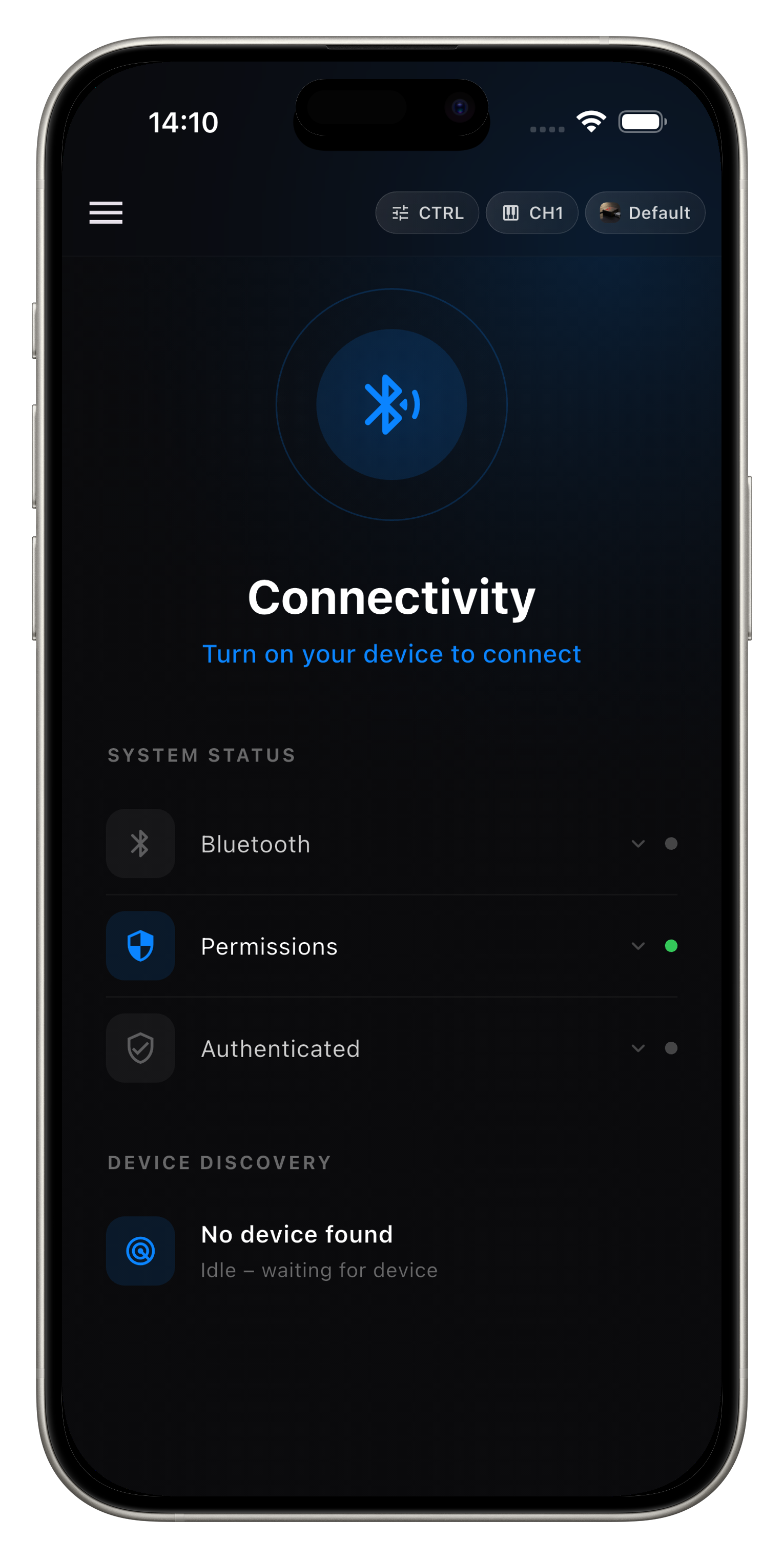 Connect & customize interface